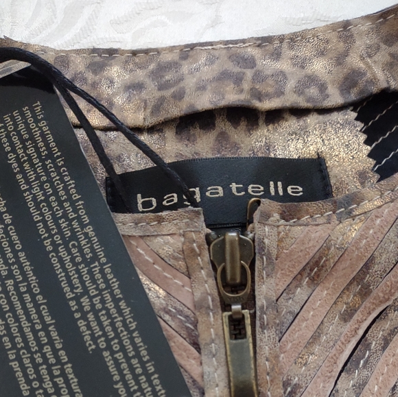 New 🎀 Bagatelle leather zip front fitted jacket patch pockets